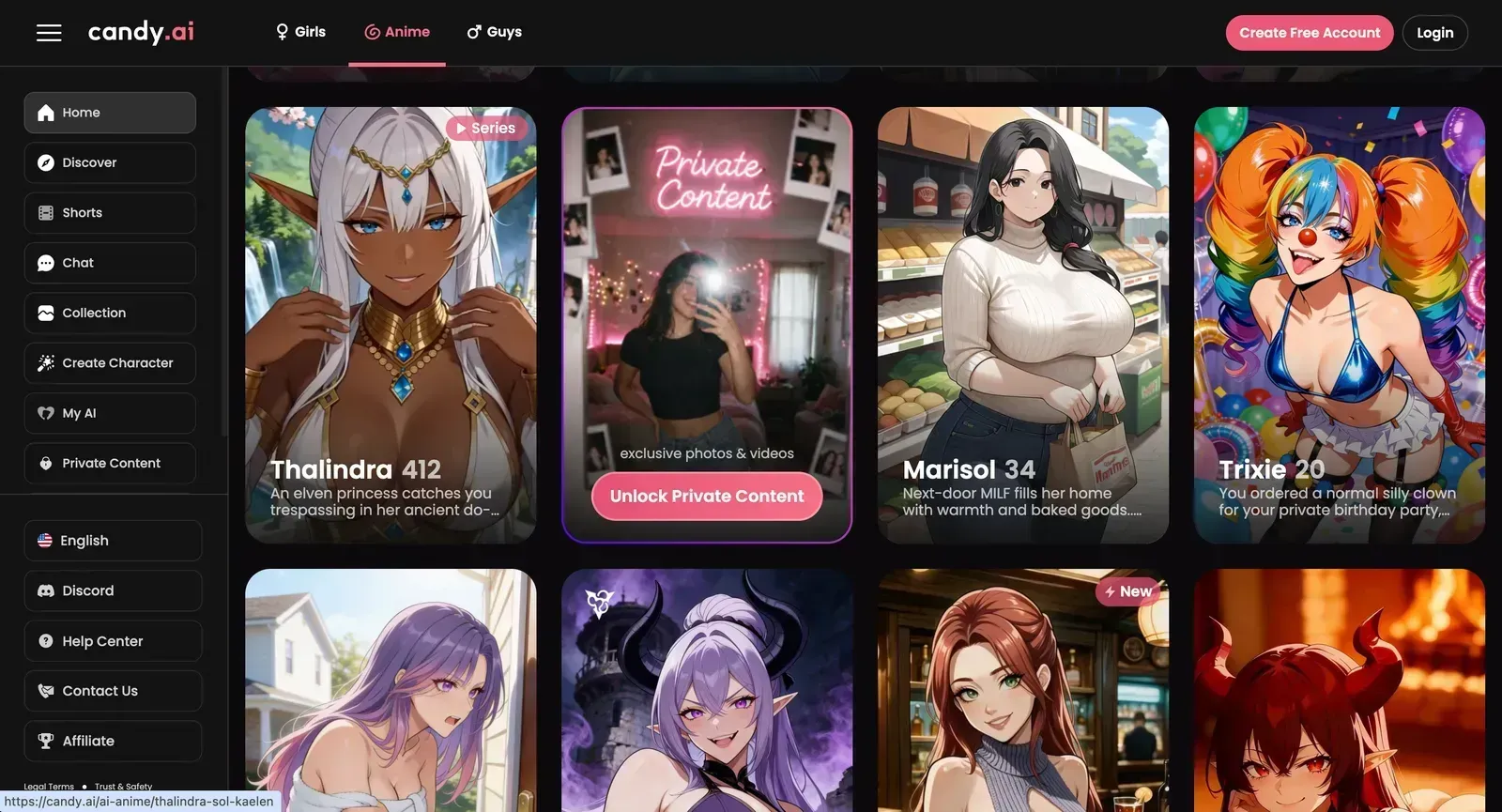 novia IA anime candy ai